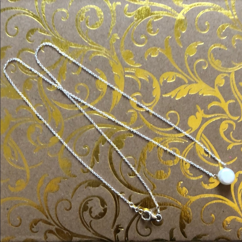 Sterling Silver Pearl Dogeared Necklace